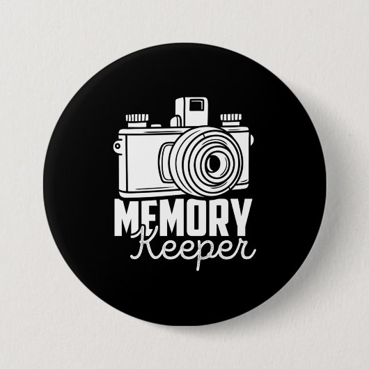 Fotograaf is geheugenhouder ronde button 7,6 cm (Voorkant)