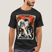 Fotograaf Japans Samurai Warrior Armor Sword T-shirt (Voorkant)