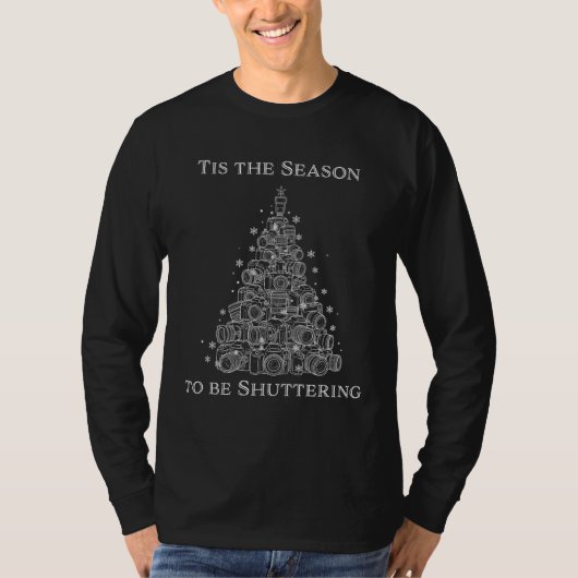 Fotograaf Kerstboom T-shirt (Voorkant)