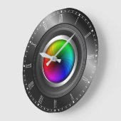 Fotograaf Kleur Wiel Camera Lens Groot Rond Grote Klok (Hoek)