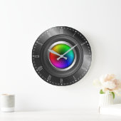 Fotograaf Kleur Wiel Camera Lens Groot Rond Grote Klok (Huis)