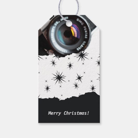 Fotograaf Labels voor kerstcadeautjes Cadeaulabel (Voorkant)