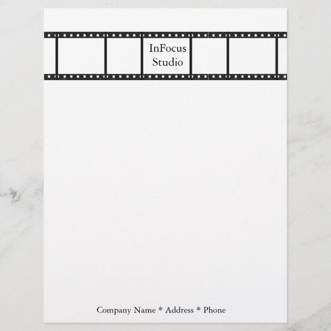 Fotograaf Letterhead Briefhoofd Ontwerp (Voorkant)