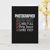 Fotograaf Leven - Grappige Fotografie Checklist Kaart (Gele Bloem)