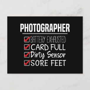 Fotograaf Life - Grappige Fotografie Checklist Briefkaart