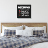 Fotograaf Life - Grappige Fotografie Checklist Canvas Afdruk (Insitu (Slaapkamer))