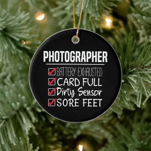 Fotograaf Life - Grappige Fotografie Checklist Keramisch Ornament (Boom)