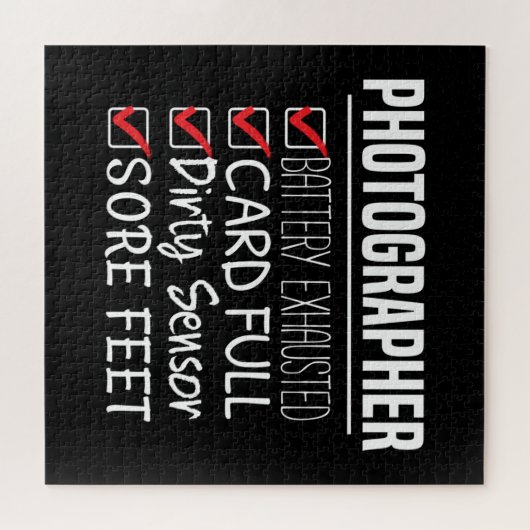 Fotograaf Life - Grappige Fotografie Checklist Legpuzzel (Horizontaal)