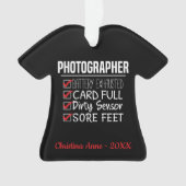 Fotograaf Life - Grappige Fotografie Checklist Ornament (voorkant)