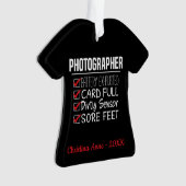 Fotograaf Life - Grappige Fotografie Checklist Ornament (voorkant)