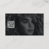 Fotograaf Logo Modern Minimalist QR Code Zwart Visitekaartje (Achterkant)