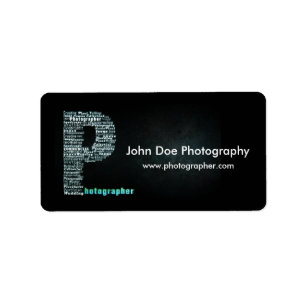 Fotograaf logo Zakelijk labelblad 1 Etiket