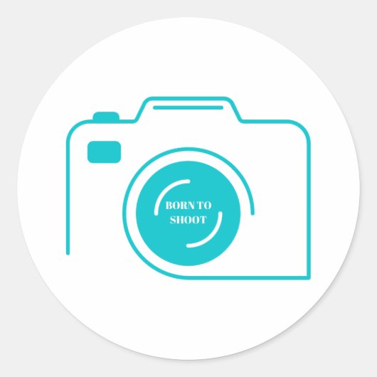 Fotograaf Merch | Born to Shoot Stickers (Voorkant)