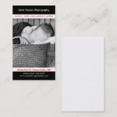 Fotograaf met grote voorbeeldfoto visitekaartje (Voorkant / Achterkant)