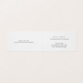 Fotograaf met moderne minimale bruiloft visitekaartje (Binnenkant ongevouwen)