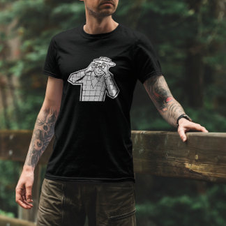 Fotograaf met  spion camera karikatuur t-shirt