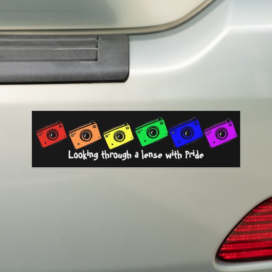 Fotograaf met trots bumpersticker (Op auto)