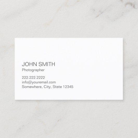 Fotograaf Metal Shutter Modern Fotografie Visitekaartje (Achterkant)