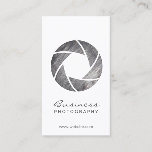 Fotograaf Metal Shutter Modern Fotografie Visitekaartje (Voorkant)
