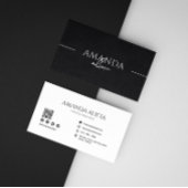 Fotograaf Minimalistische Zwart Wit QR Code Visitekaartje