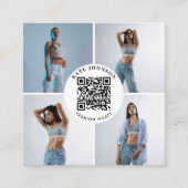 Fotograaf Model Foto's QR-code Social Media Vierkante Visitekaartje (Voorkant)