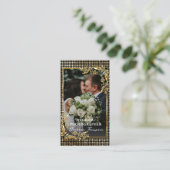 Fotograaf Modern Black & Gold Fotografie Visitekaartje (Staand voorkant)