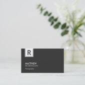 Fotograaf - Modern Classy Monogram Visitekaartje (Staand voorkant)