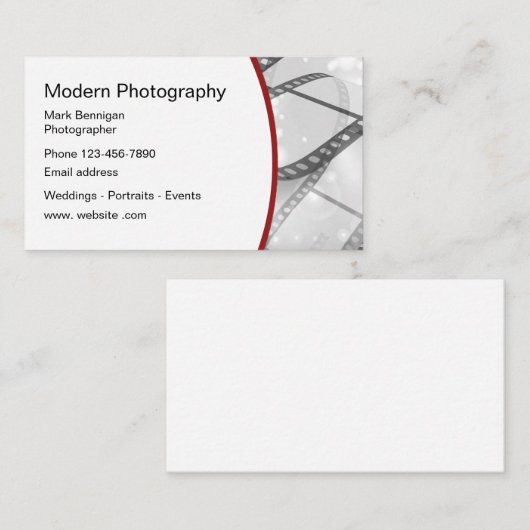 Fotograaf Modern Design Visitekaartje (Voorkant / Achterkant)