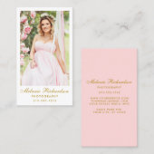 Fotograaf Modern Gold Script Foto Visitekaartje (Voorkant / Achterkant)