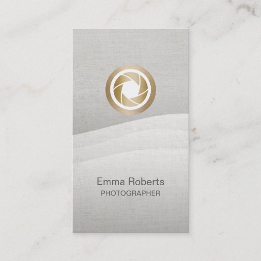 Fotograaf Modern Gold Shutter Logo zen stromen Visitekaartje (Voorkant)