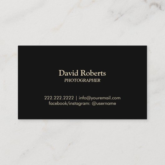 Fotograaf Modern Gold Shutter Professional Visitekaartje (Achterkant)