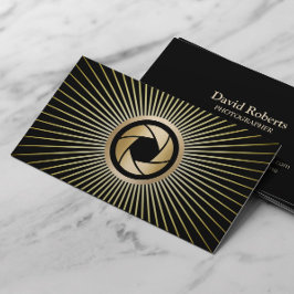 Fotograaf Modern Gold Shutter Professional Visitekaartje