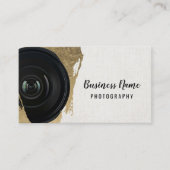 Fotograaf Modern Gold Stroke Fotografie Visitekaartje (Voorkant)