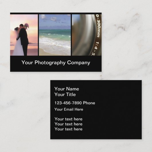 Fotograaf Modern Wedding Visitekaartje (Voorkant / Achterkant)