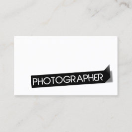 Fotograaf Modern zwart label Eenvoudige plaat