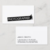 Fotograaf Modern zwart label Eenvoudige plaat (Voorkant / Achterkant)