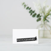 Fotograaf Modern zwart label Eenvoudige plaat (Staand voorkant)