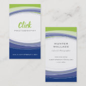 FOTOGRAAF moderne curve minimal lime groen grijs Visitekaartje (Voorkant / Achterkant)