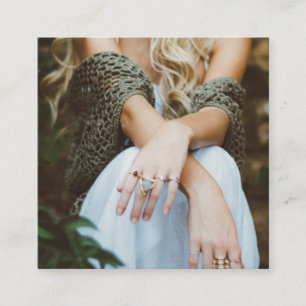 Fotograaf moderne foto eenvoudig zwart-wit vierkante visitekaartje