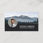 Fotograaf Moderne Minimale QR-code Slank Zwart Visitekaartje (Voorkant)