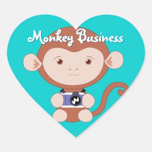 Fotograaf Monkey Stickers (Voorkant)