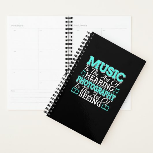 Fotograaf muzikant - Inspirerend citaat Planner (Display)