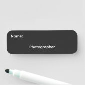 Fotograaf Naam Pinback Naamplaatje (In situ)