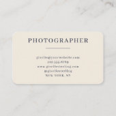 Fotograaf Navy Blue Monogram Visitekaartje (Achterkant)