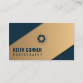 Fotograaf Navy & Gold Visitekaartje (Voorkant)