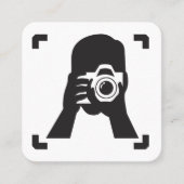 Fotograaf neemt Afbeelding Vierkante Visitekaartje (Voorkant)