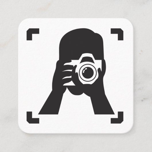 Fotograaf neemt Afbeelding Vierkante Visitekaartje (Voorkant)