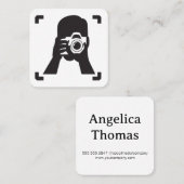 Fotograaf neemt Afbeelding Vierkante Visitekaartje (Voorkant / Achterkant)