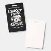 Fotograaf neemt elke dag mensen mee badge (Voor- en achterkant)