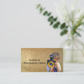 Fotograaf of Camera Store humoristische GoldBG Visitekaartje (Staand voorkant)